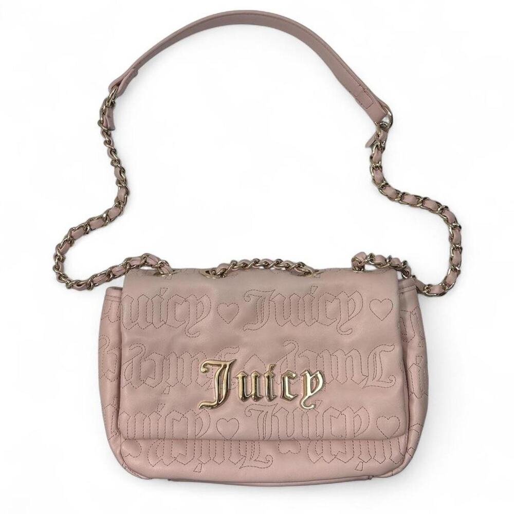Juicy Couture ‘Say My Name’ Pink Quilted Flap Shoulder Bag